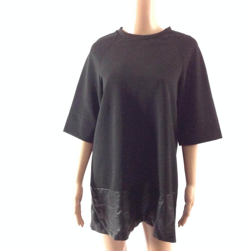 b+ab Women's Tunic Blouse Exposed Zipper Size M